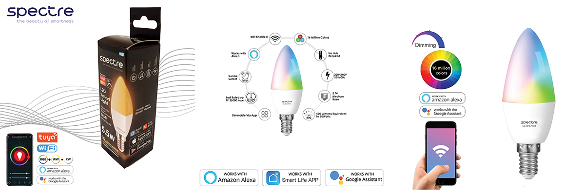  RGB لامپ ال ای دی شمعی هوشمند رنگی
